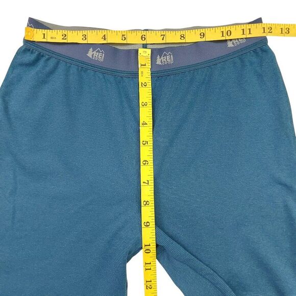 Rei-coop Baselayer Pants Kids 14-16 Green Stripes Comfort Stretch Soft Outdoor - Picture 8 of 10